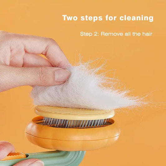 Pumpkin Pet Brush, Self Cleaning Slicker Brush - Shop Ease